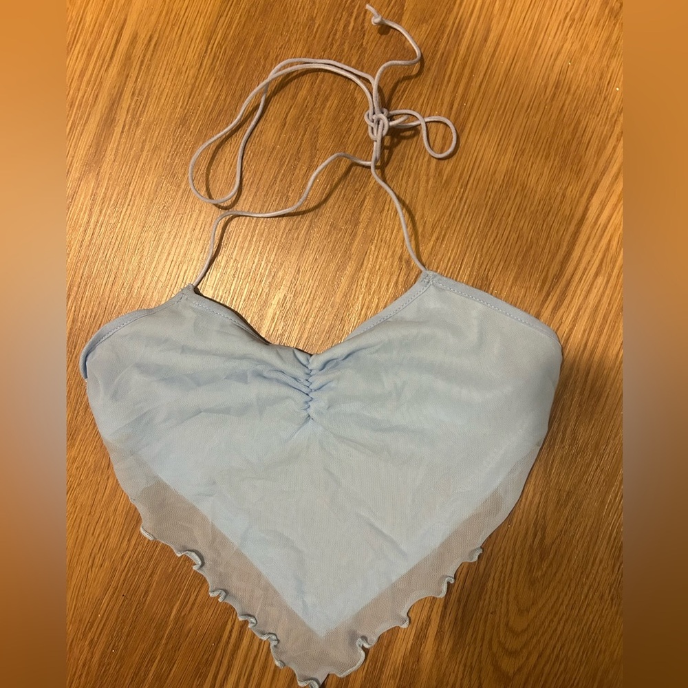 Light Blue Women's Halter Top